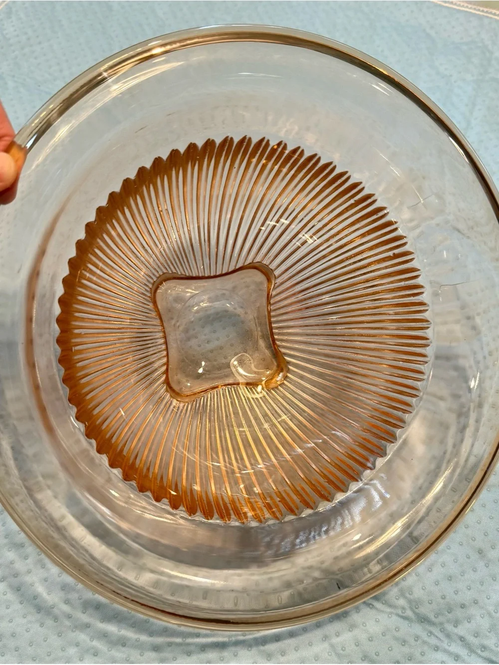 Vintage Hazel-Atlas Pink Depression Glass 9.75